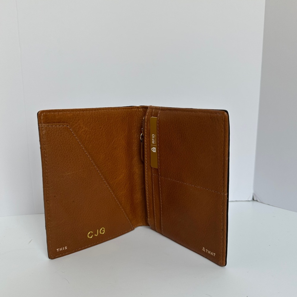 Fossil Striped Black and White Passport Holder - Picture 2 of 5